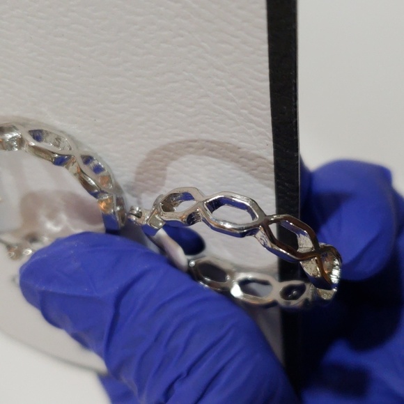 Catherine Malandrino Silver tone Twisted Design Hoop Earrings - Women's Jewelry - Picture 6 of 8